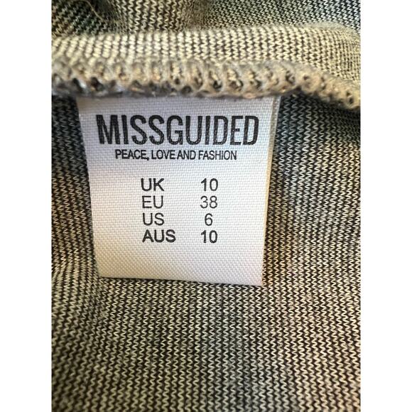 Misguided Gray & Black Bodycon Cocktail Dress From: Nordstrom Size: 6 - Picture 9 of 9